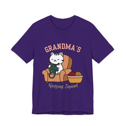 Grandma's Knitting Squad Tee - Comfy T-Shirt for Craft Lovers, Gift for Granny, Yarn Enthusiast, Knitting Club, Cozy Apparel