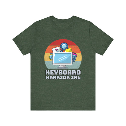Playful Keyboard Warrior Tee, Gamer Shirt, Geek Fashion, Cute Coding Gift, Unisex Casual Tee, Retro Gaming Apparel