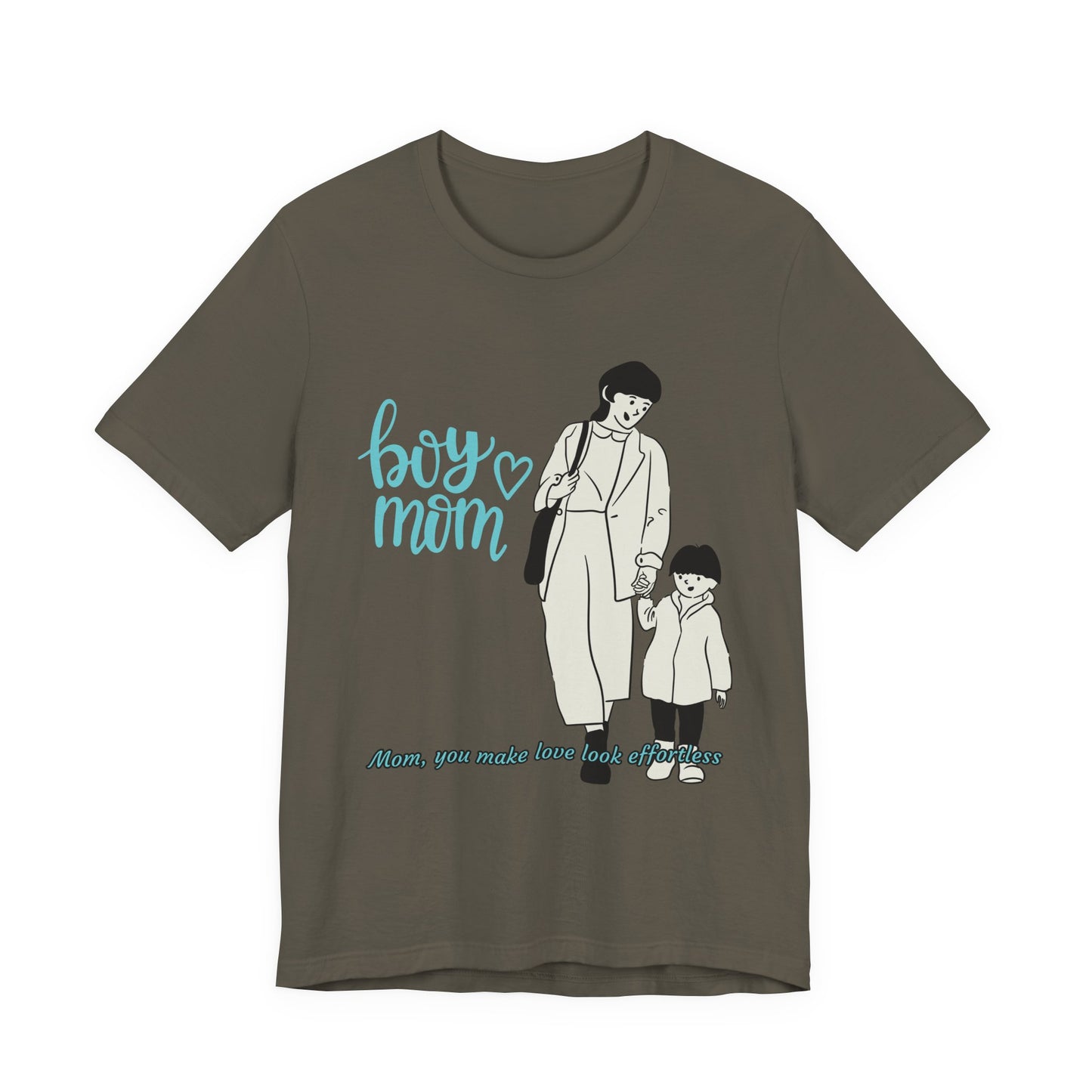 Boy Mom Short Sleeve Tee - Perfect Gifts for Mothers, Cute Family Outfits, Mom's Night Out, Mother's Day Apparel, Casual Everyday Wear