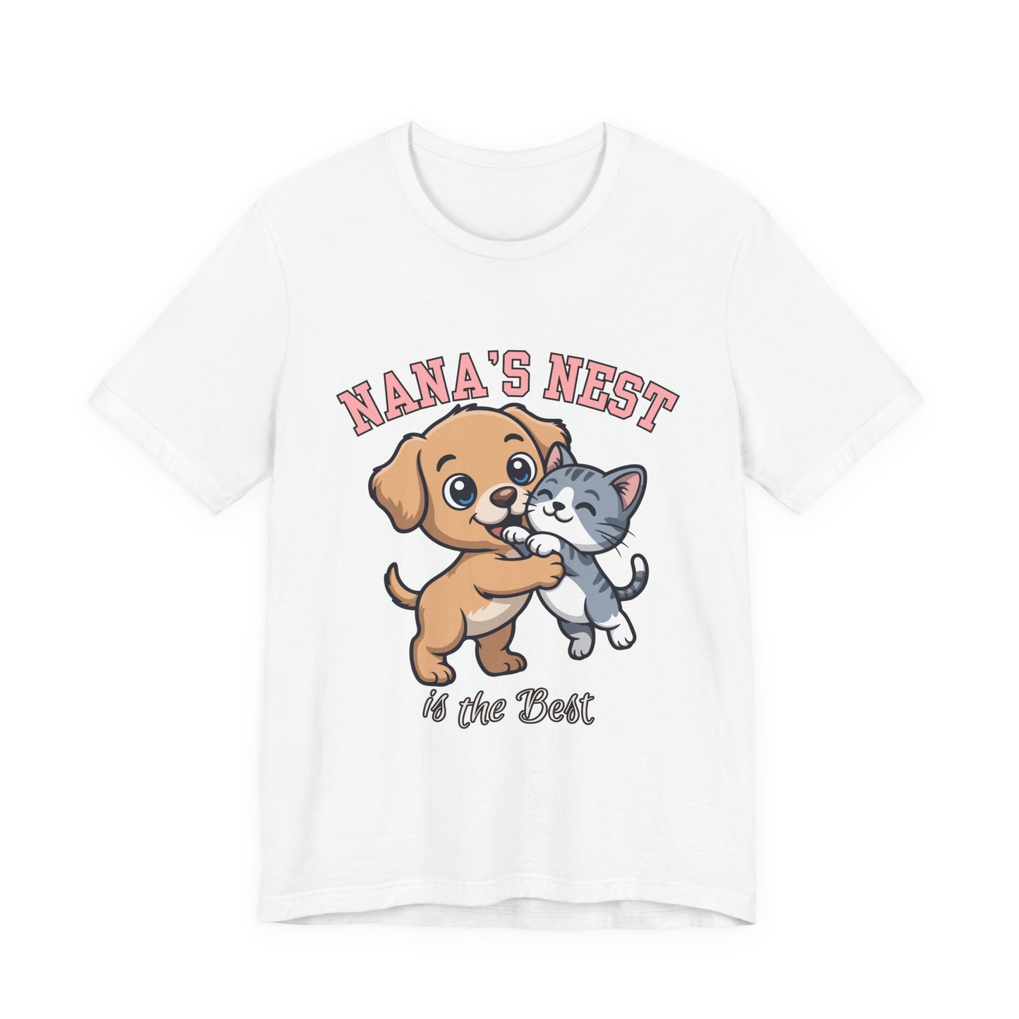 Nana's Nest Pets Unisex Tee, Cute Pet Lover T-Shirt, Gift for Dog and Cat Lovers, Family Reunion Shirt, Birthday Gift Idea