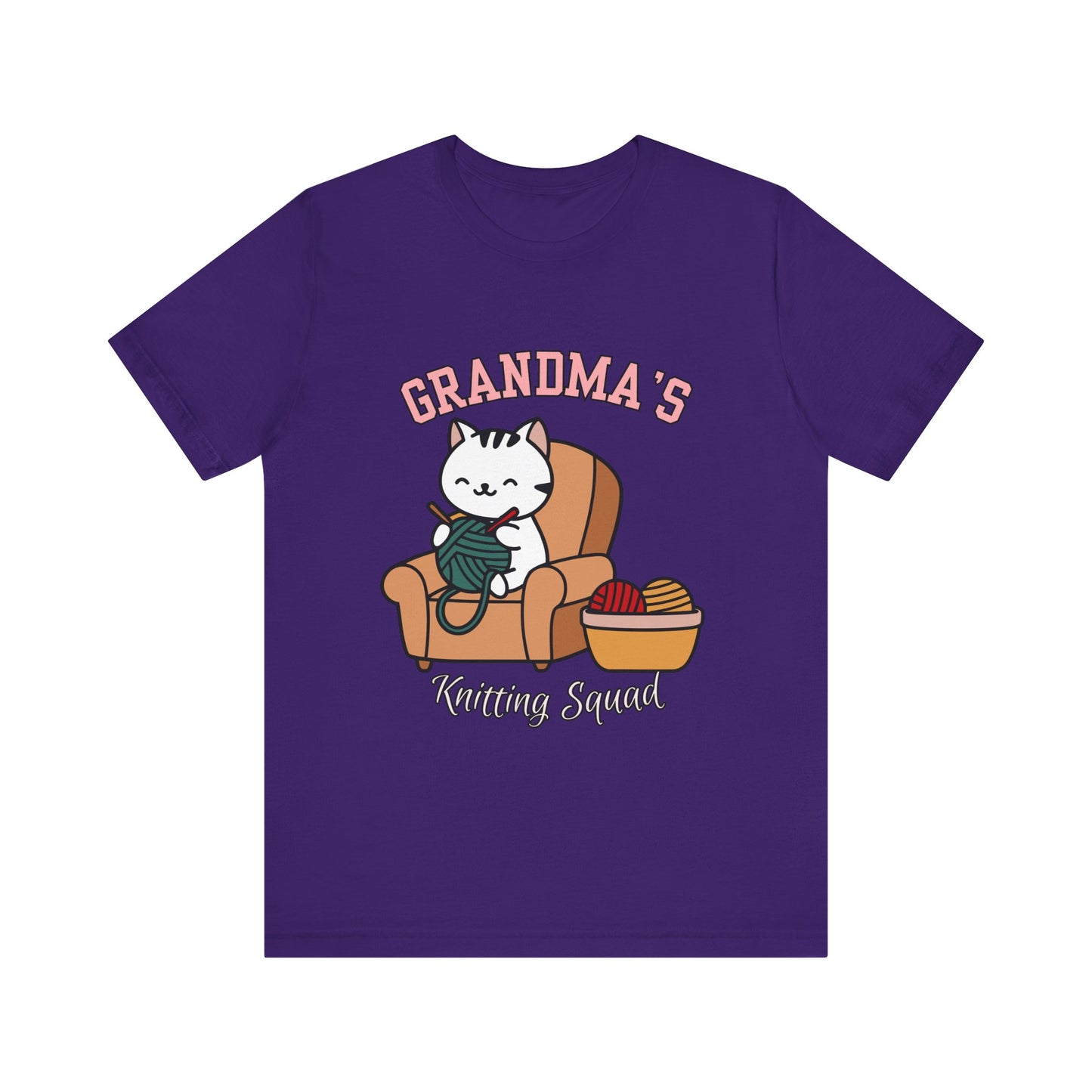 Grandma's Knitting Squad Tee - Comfy T-Shirt for Craft Lovers, Gift for Granny, Yarn Enthusiast, Knitting Club, Cozy Apparel