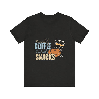 Coffee & Snacks Unisex Tee | Fun Graphic Shirt | Perfect for Coffee Lovers | Kitchen Gift | Foodie Apparel