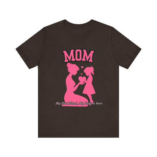 Mom and Daughter Love Tee | Unisex Jersey T-shirt for Mother's Day, Birthday Gift, Family Outing, Casual Wear, Heartwarming Gift