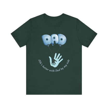 Dad Balloon Tee, Father’s Day Gift, Unisex T-Shirt, Birthday Present, Love for Dad, Family Celebration Apparel