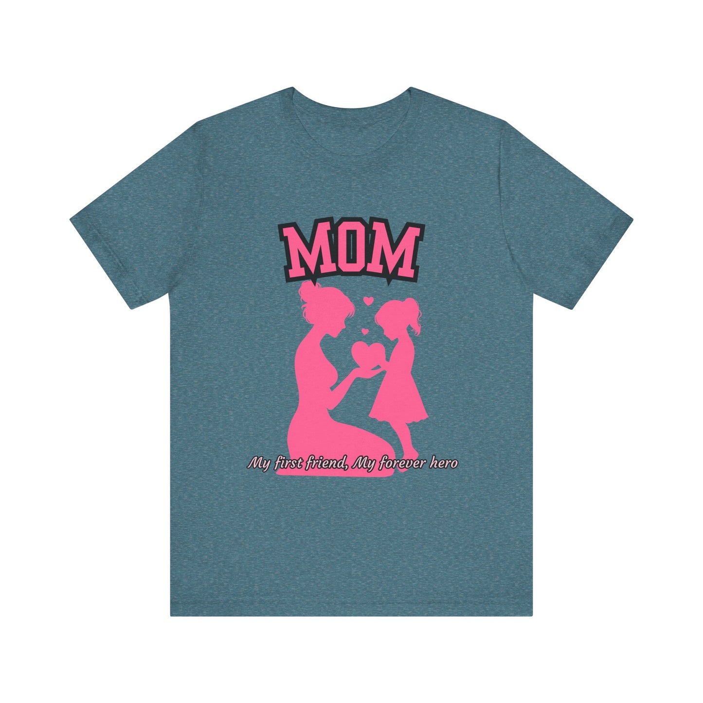 Mom and Daughter Love Tee | Unisex Jersey T-shirt for Mother's Day, Birthday Gift, Family Outing, Casual Wear, Heartwarming Gift
