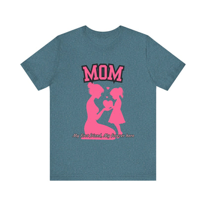 Mom and Daughter Love Tee | Unisex Jersey T-shirt for Mother's Day, Birthday Gift, Family Outing, Casual Wear, Heartwarming Gift