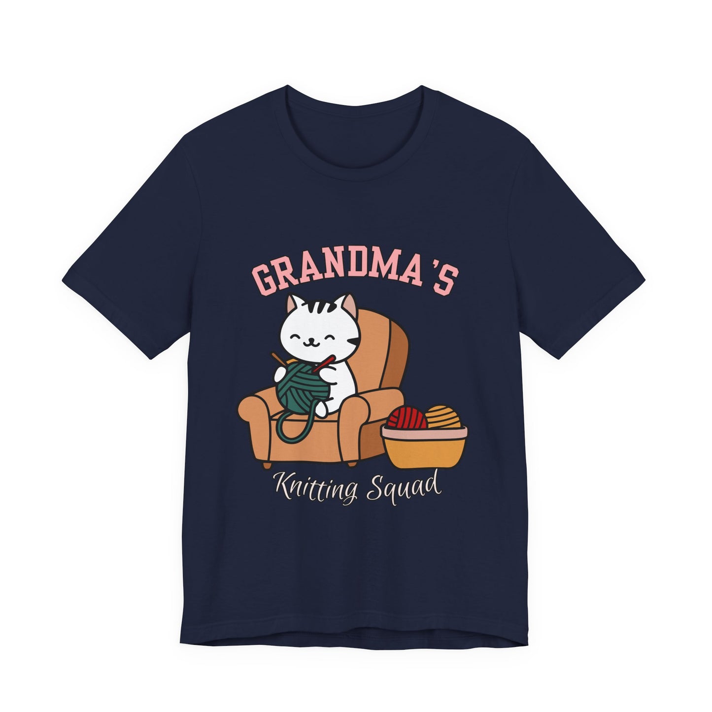 Grandma's Knitting Squad Tee - Comfy T-Shirt for Craft Lovers, Gift for Granny, Yarn Enthusiast, Knitting Club, Cozy Apparel