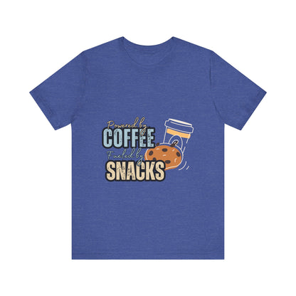 Coffee & Snacks Unisex Tee | Fun Graphic Shirt | Perfect for Coffee Lovers | Kitchen Gift | Foodie Apparel