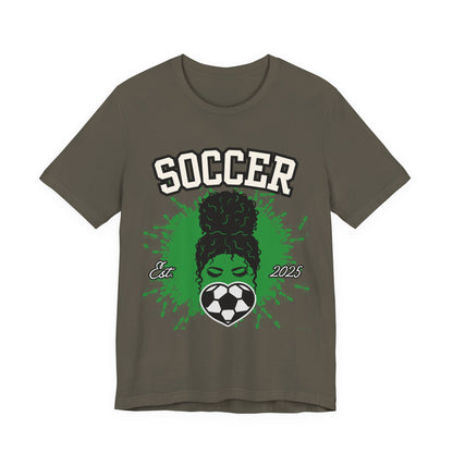 Soccer Queen Graphic Tee, Perfect for Game Day, Sports Lover Gift, Unisex Short Sleeve Tee, Soccer Mom Shirt, Athlete Apparel