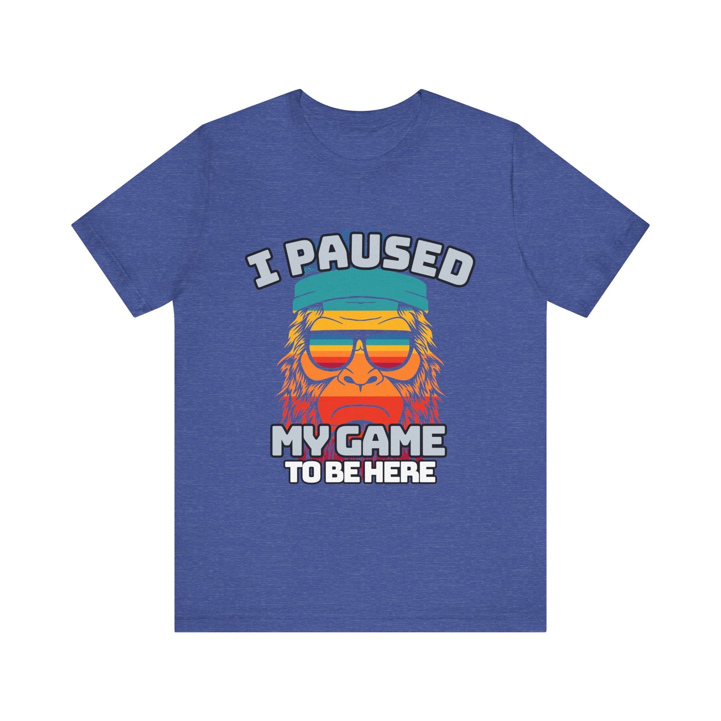 Funny Gamer Tee - I Paused My Game To Be Here, Gaming Shirt, Unisex T-Shirt, Gift for Gamers, Casual Summer Wear, Vintage Gaming Apparel