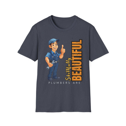Plumber T-Shirt with Skillfully Beautiful Design, Funny Work T-Shirt, Great for Mechanics, Birthdays, or Casual Wear