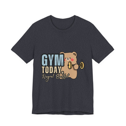 Adorable Gym Bear Unisex Tee - Perfect for Fitness Lovers, Cute Workout Shirt, Gift for Exercise Enthusiasts, Casual Wear, Fun Gym Apparel
