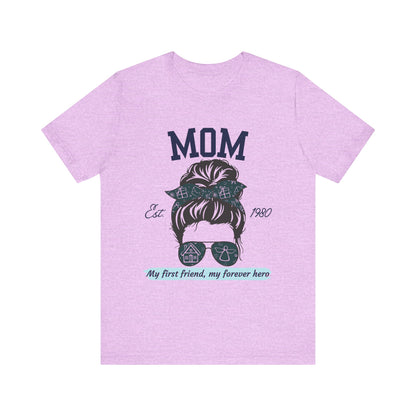 Mom Life Unisex Tee - Est. 1980, Gift for New Moms, Birthday Gift, Casual Wear, Mother's Day Shirt, Trendy Graphic T-Shirt