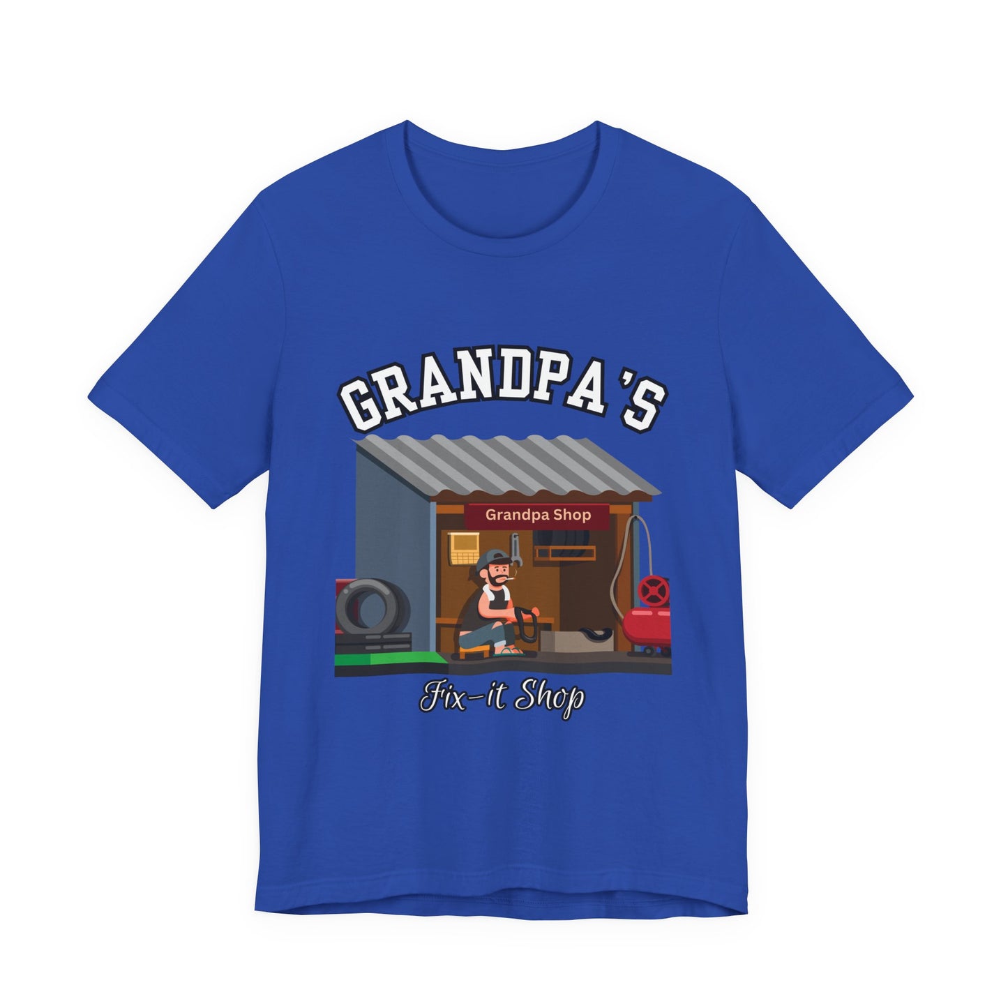 Grandpa's Fix-It Shop T-Shirt, Unisex Tee, Gift for Grandfather, Father's Day Gift, Mechanic Shirt, Family Humor Shirt