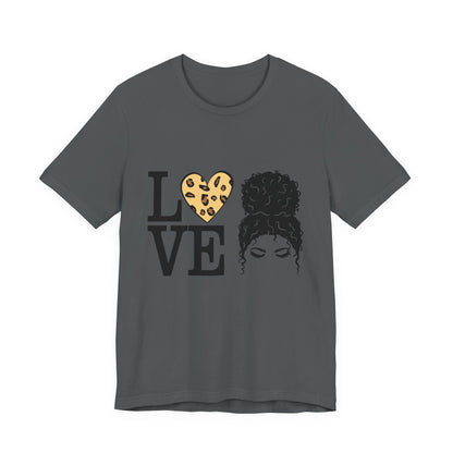 Love Print Girl Tee, Cute Gift for Dates, Casual Everyday Wear, Valentine's Day Top, Unique Fashion Statement for Ladies