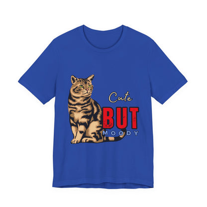 Cute But Moody Cat Tee - Unisex Jersey T-Shirt for Cat Lovers, Funny Pet Shirt, Gift for Cat Owners, Birthday or Holiday Apparel, [...]