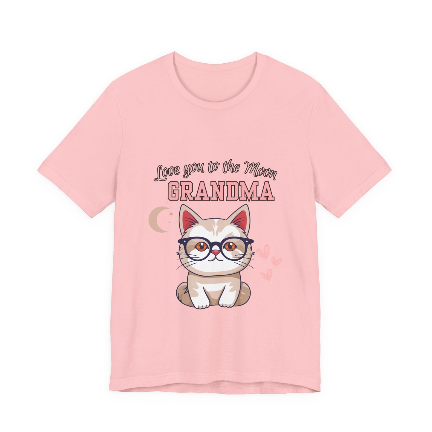 Love You to the Moon Grandma Cat Tee, Cute Cat Shirt, Gift for Grandma, Birthday Tee, Grandparent Gift, Funny Cat T-Shirt