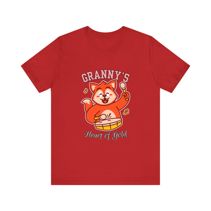Granny's Heart of Gold Tee, Cute Graphic T-Shirt, Gift for Grandma, Casual Wear, Family Celebration Shirt