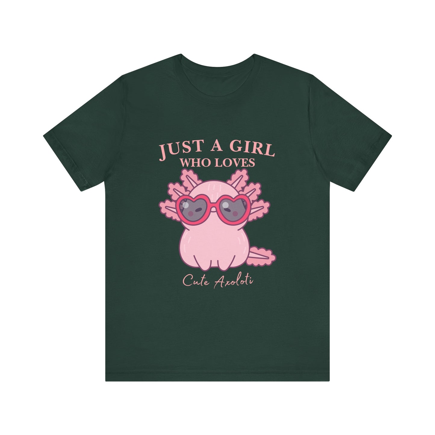 Cute Axolotl Tee for Girls, Just a Girl Who Loves, Unisex Jersey T-Shirt, Animal Lover Gift, Casual Summer Shirt, Adorable Graphic [...]