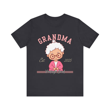 Vintage Grandma Unisex Tee - Perfect for Grandparents Day, Birthday Gift, Family Reunion Shirt, Cute Cartoon Design, Fun Casual Wear