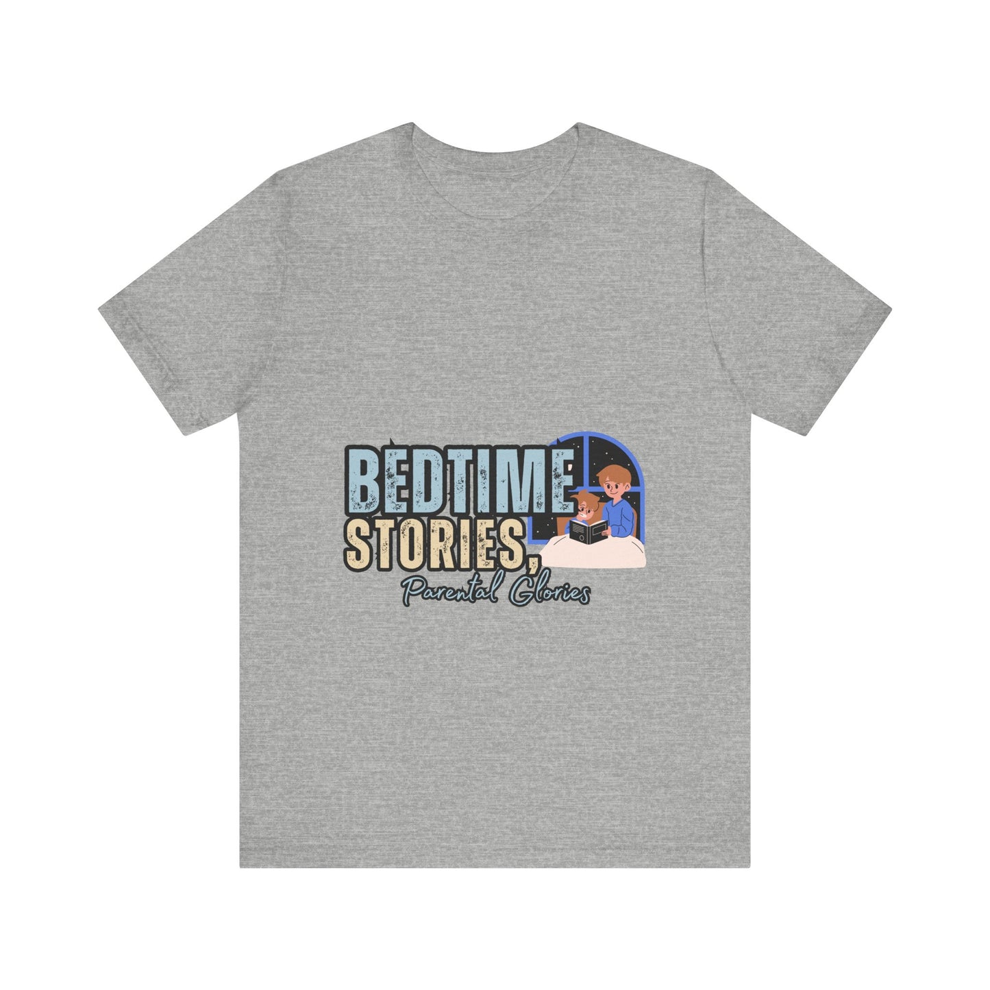 Bedtime Stories Unisex Tee, Cozy Sleep Shirt, Gift for Parents, Family Storytime T-shirt, Book Lovers Apparel