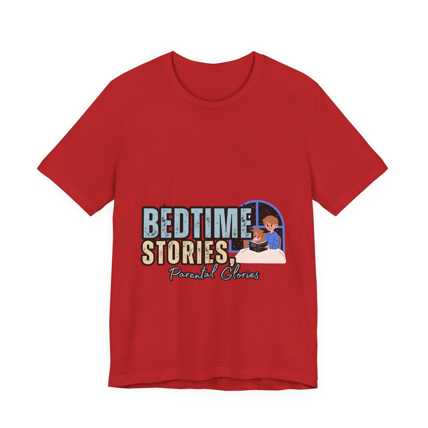 Bedtime Stories Unisex Tee, Cozy Sleep Shirt, Gift for Parents, Family Storytime T-shirt, Book Lovers Apparel