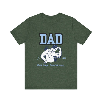 DAD Strong Unisex Jersey Tee, Father's Day Gift, Dad Humor Shirt, Comfortable Casual Top, Birthday Gift Tee, Everyday Wear