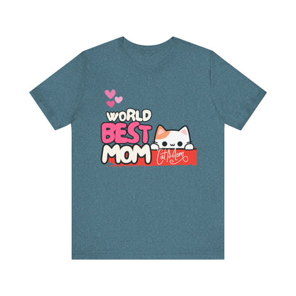 Best Mom Cat Tee, Funny Cat Mother’s Day Gift, Cute Family Shirt, Unisex Pet Lover Tee, Gifts for Cat Moms, Birthday Apparel