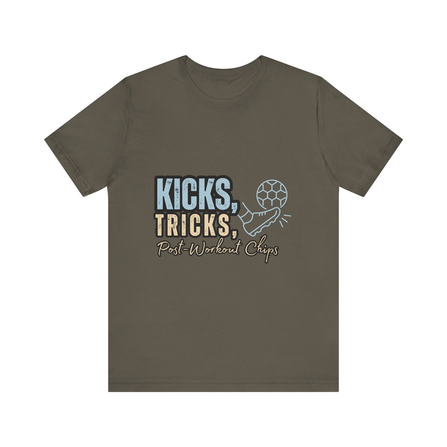 Playful Graphic Tee for Fun Lovers, Kicks Tricks T-Shirt, Unisex Casual Wear, Perfect Gift for Friends, Ideal for Parties, Celebrations