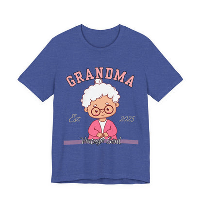 Vintage Grandma Unisex Tee - Perfect for Grandparents Day, Birthday Gift, Family Reunion Shirt, Cute Cartoon Design, Fun Casual Wear