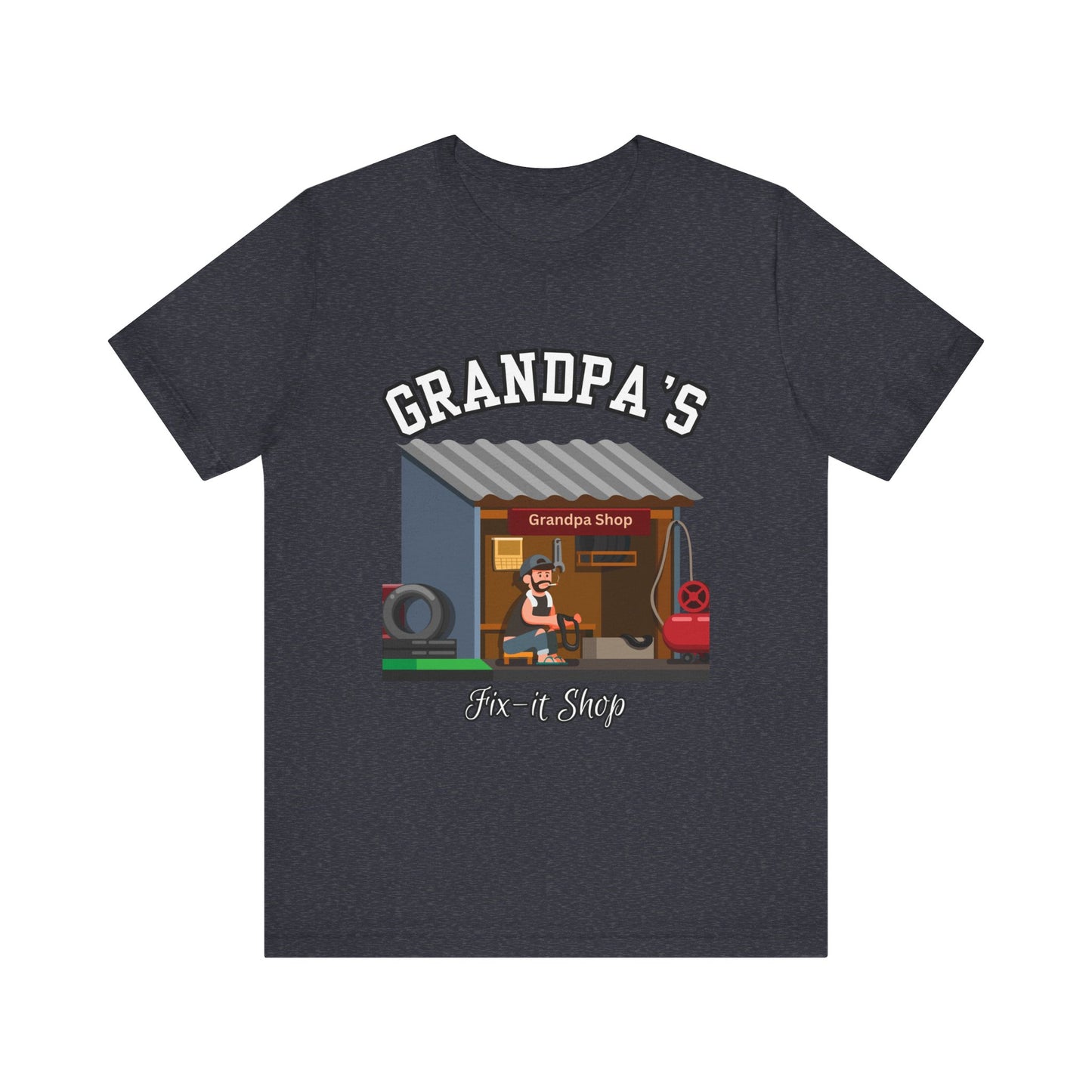 Grandpa's Fix-It Shop T-Shirt, Unisex Tee, Gift for Grandfather, Father's Day Gift, Mechanic Shirt, Family Humor Shirt