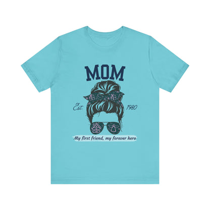 Mom Life Unisex Tee - Est. 1980, Gift for New Moms, Birthday Gift, Casual Wear, Mother's Day Shirt, Trendy Graphic T-Shirt