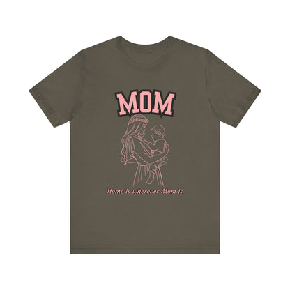 Mom Love Unisex Jersey Tee, Cute Gift for Mom, Mother’s Day Shirt, Casual Family Tee, Soft Cotton Top
