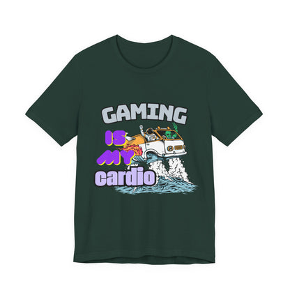 Gaming Is My Cardio Tee, Unisex Graphic T-Shirt for Gamers, Funny Gift for Birthdays, Casual Wear, Unique Gamer Apparel