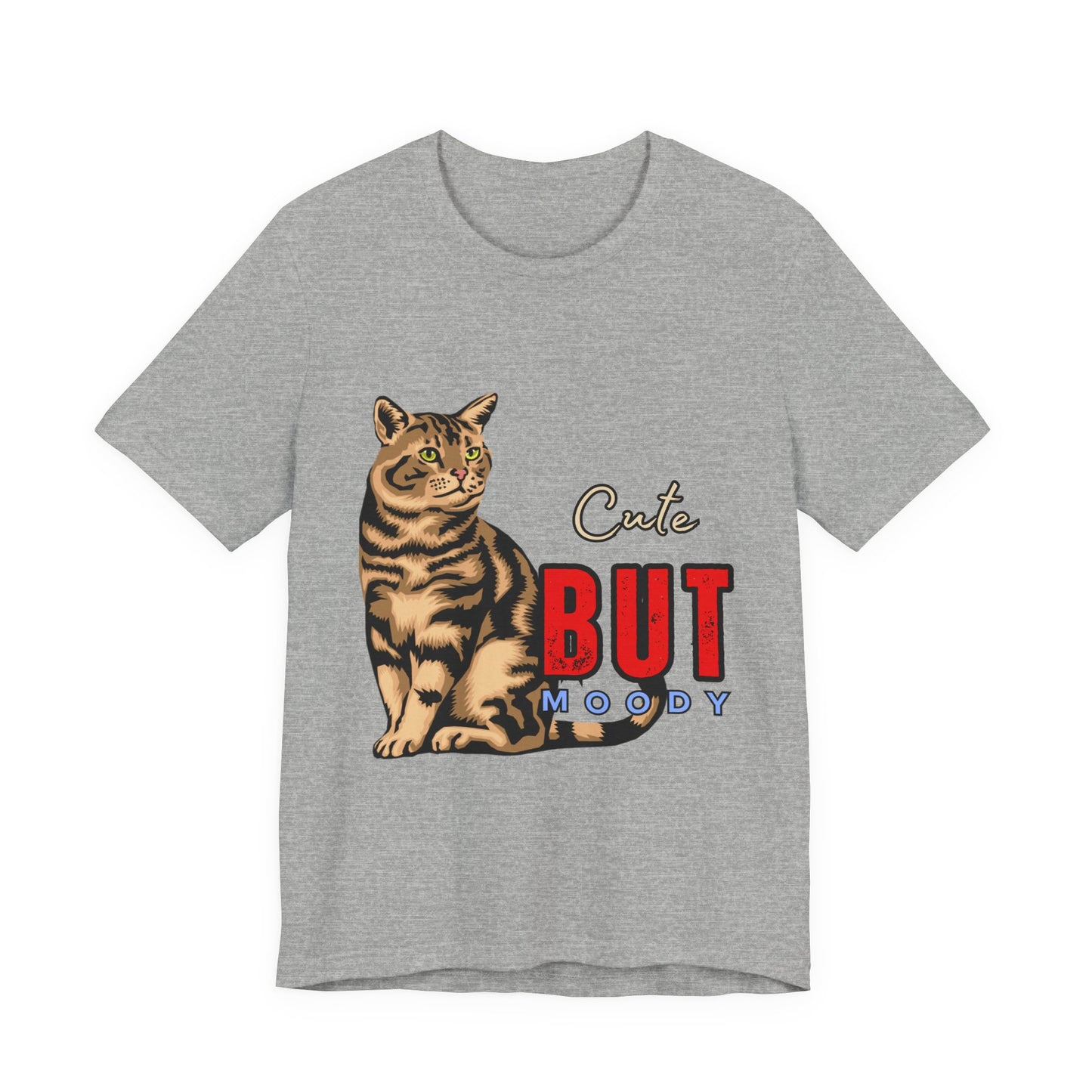 Cute But Moody Cat Tee - Unisex Jersey T-Shirt for Cat Lovers, Funny Pet Shirt, Gift for Cat Owners, Birthday or Holiday Apparel, [...]