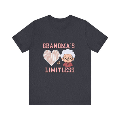 Grandma's Limitless Love Unisex Tee, Cute Grandmother Gift, Family Reunion Shirt, Mother's Day Tee, Comfortable Everyday Wear, [...]