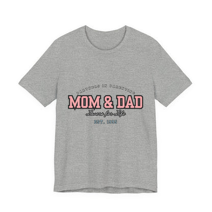 Mom & Dad Unisex Jersey Tee - Perfect for Parenting, Family Gifts, Holidays, Fun, Casual Wear