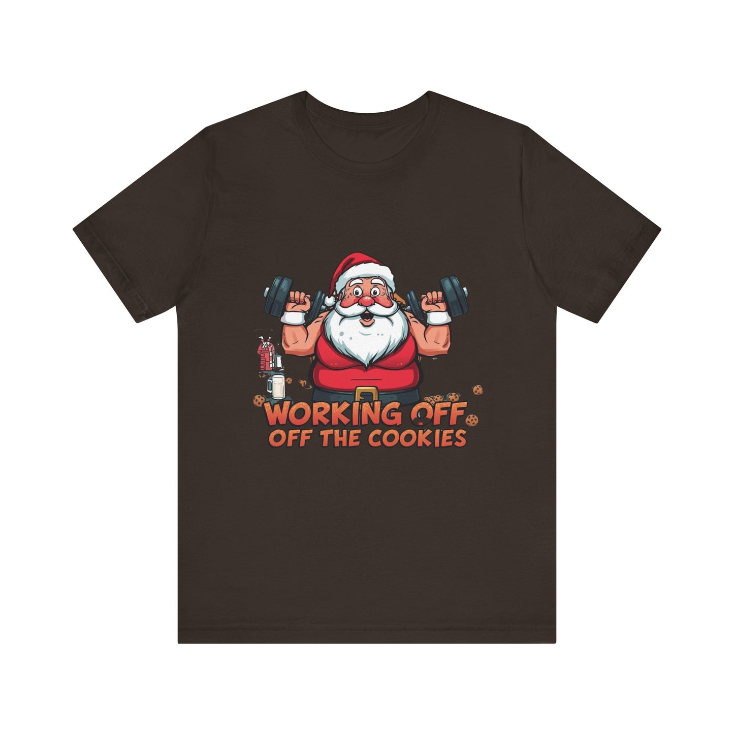 Unisex Tee Santa Funny Cookies Design T-Shirt