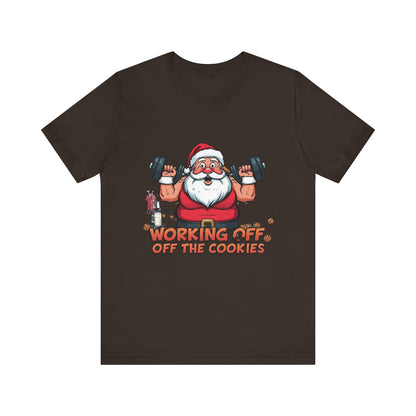 Unisex Tee Santa Funny Cookies Design T-Shirt