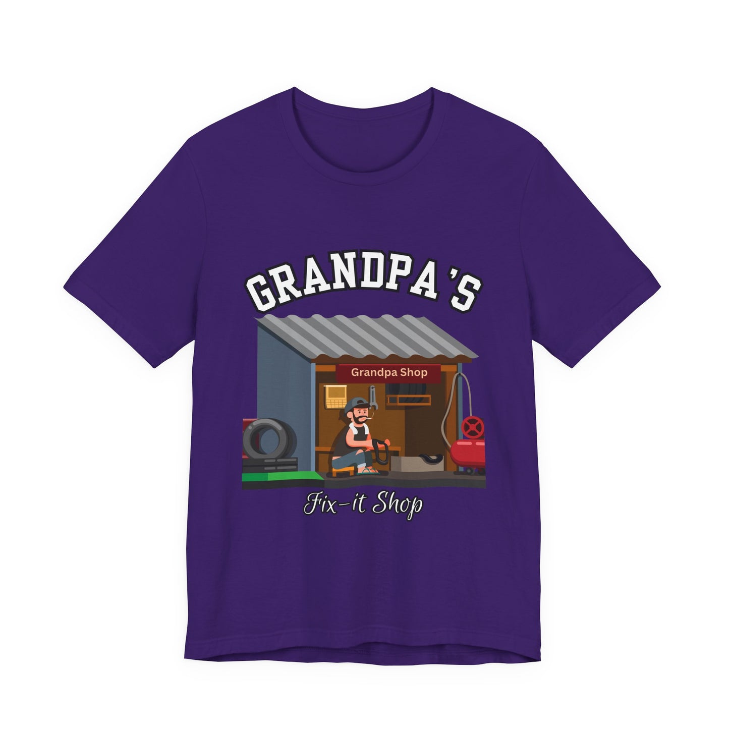 Grandpa's Fix-It Shop T-Shirt, Unisex Tee, Gift for Grandfather, Father's Day Gift, Mechanic Shirt, Family Humor Shirt