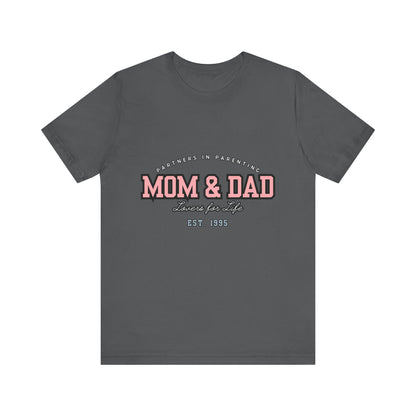 Mom & Dad Unisex Jersey Tee - Perfect for Parenting, Family Gifts, Holidays, Fun, Casual Wear