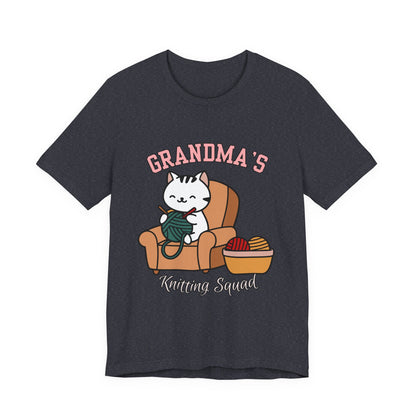 Grandma's Knitting Squad Tee - Comfy T-Shirt for Craft Lovers, Gift for Granny, Yarn Enthusiast, Knitting Club, Cozy Apparel