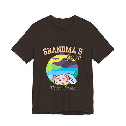 Grandma's Love Unisex Jersey Tee, Cute Gift for Grandma, Birthday Gift, Family Reunion, Comfortable Casual Tee, Heartwarming Apparel