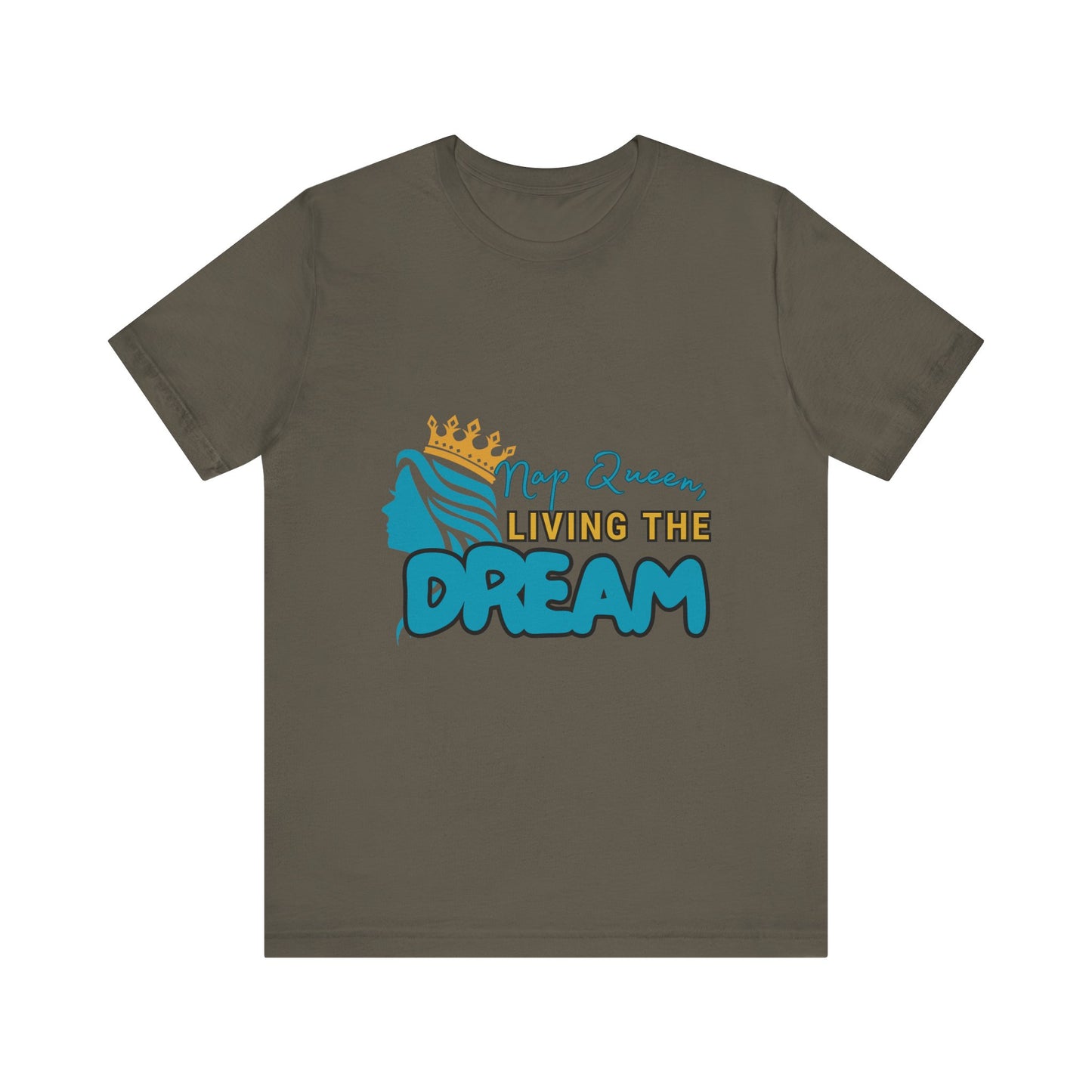 Nap Queen Unisex Tee - Living the Dream, Relaxed Fit T-Shirt for Moms, Funny Gift, Sleep Lover Apparel, Everyday Wear