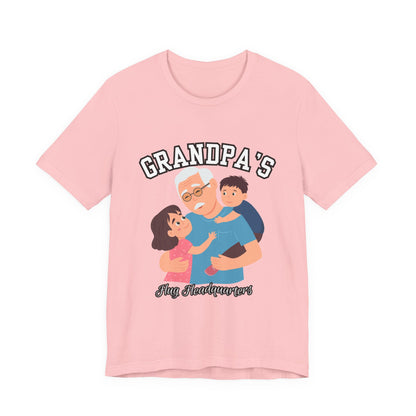 Grandpa's Fun Headquarters Tee | Family Gift, Father's Day, Grandparent's Day, Casual Wear, Cute Graphic Shirt