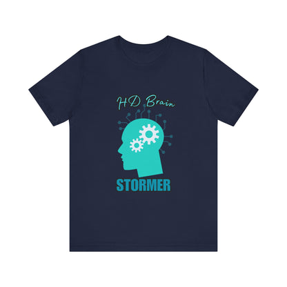 HD Brain Stormer Tee, Funny Unisex T-Shirt, Gift for Tech Lovers, Unique Geeky Apparel, Casual Brainstorming Shirt