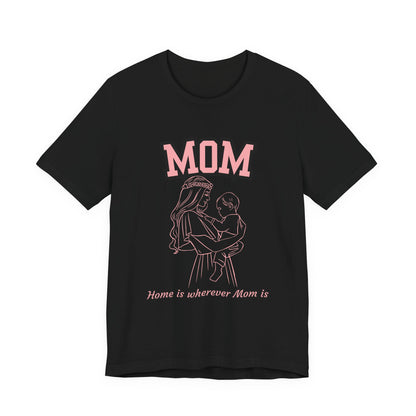 Mom Love Unisex Jersey Tee, Cute Gift for Mom, Mother’s Day Shirt, Casual Family Tee, Soft Cotton Top