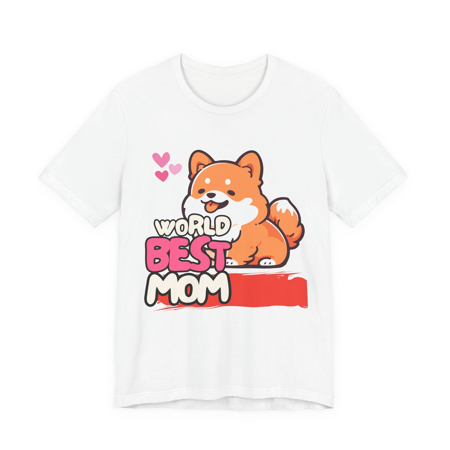 World's Best Mom Tee - Unisex Jersey Short Sleeve Shirt, Gift for Mother's Day, Cute Dog Design, Perfect for Moms, Gifts for Her