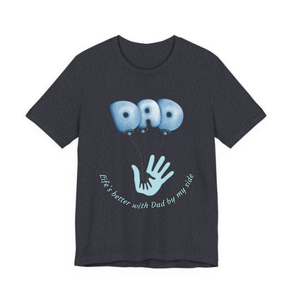 Dad Balloon Tee, Father’s Day Gift, Unisex T-Shirt, Birthday Present, Love for Dad, Family Celebration Apparel