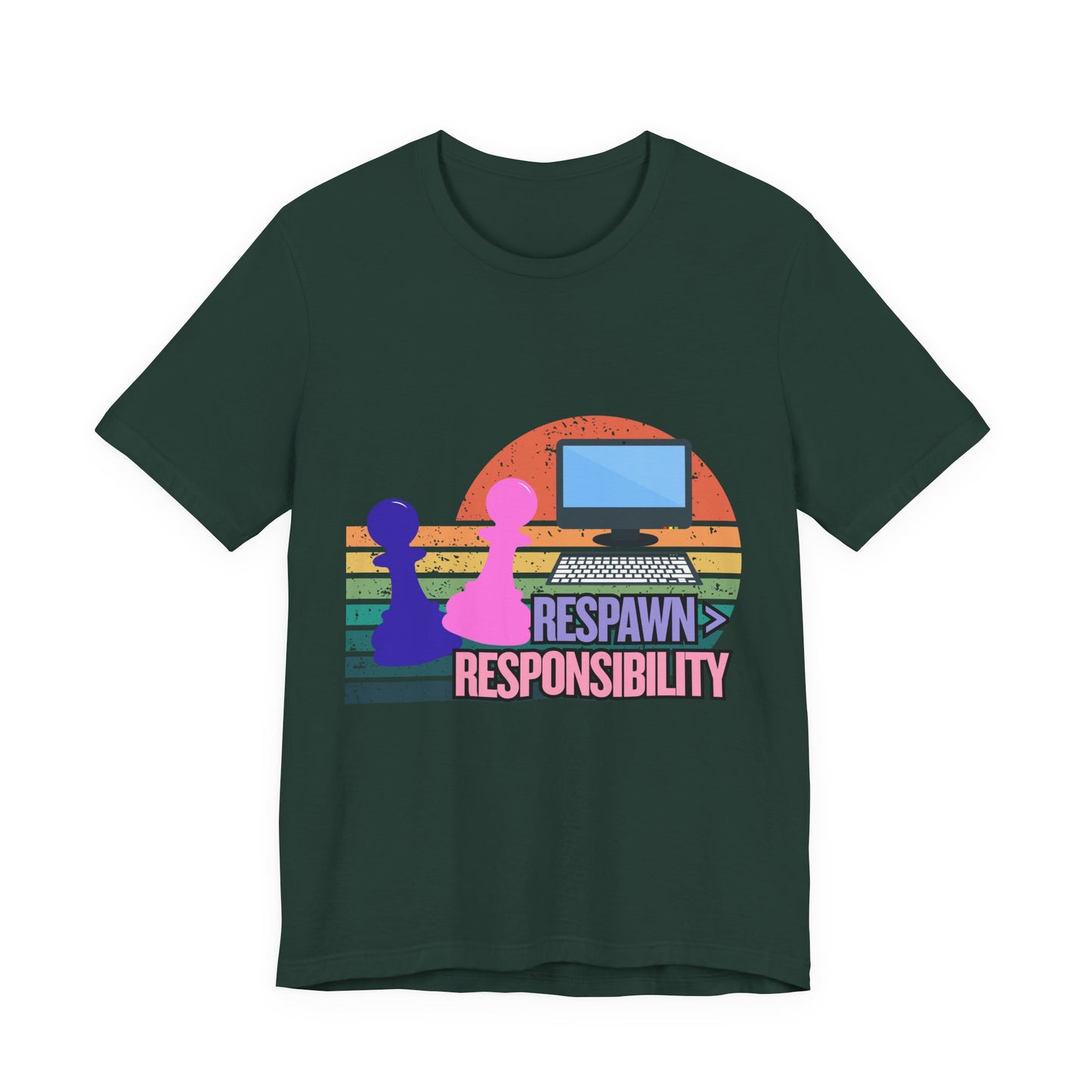Retro Gaming Tee - Respawn Responsibility T-Shirt for Gamers, Unisex Short Sleeve Jersey, Fun Gift for Birthdays, Holidays, Casual [...]